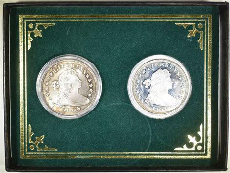 Set Of 2 1804 Bust Silver Dollar Replicas