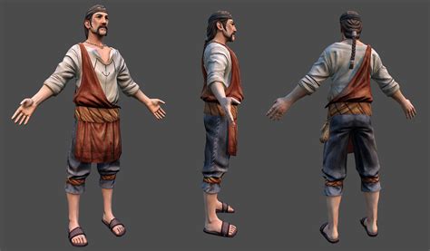 Camarero Pirata En Tiempo Real Modelo D Fbx Max Obj Free D