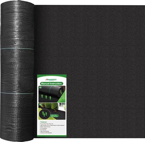 Amagabeli 5 8oz 4ft X 100ft Weed Barrier Landscape Fabric Heavy Duty Ground Cover