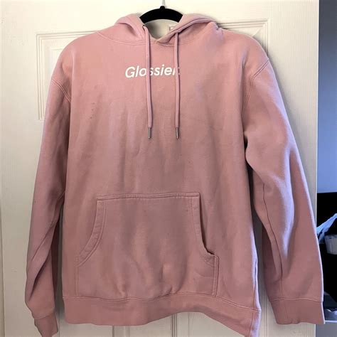 Glossier Original Pink Hoodie Small Gem