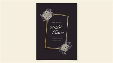 Bridal Shower Invitation Vector Art, Icons, and Graphics for Free Download