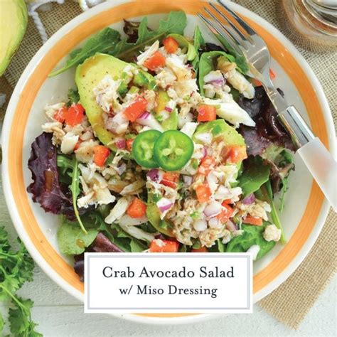 Crab Avocado Salad With Miso Dressing No Cook Salad Recipe