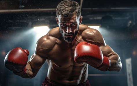 Premium Photo | Punching Bag Workout Male Boxer in Action