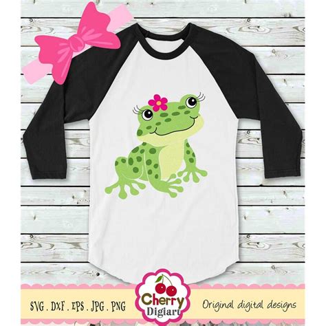 Frog svg, frog with flower svg Silhouette & Circut Cut Files - Inspire Uplift