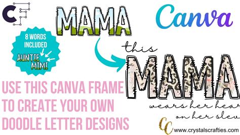 Make Your Own Doodle Letter Designs Using These Canva Frames Youtube