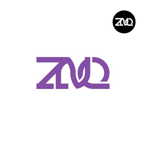 Diseño del logotipo de la letra ZNQ Monograma Vector Premium