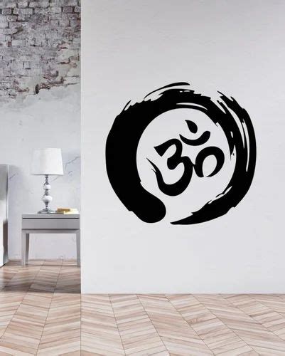 Wall Stylish Creative Vinyl Radium Sticker Om 45cm X 45cm Black