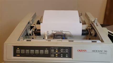 Oki MICROLINE 590 Dot Matrix Printer 24 pin Okidata - YouTube