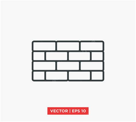 Brick Wall Frame Vector Png Images Brick Wall Icon Vector Illustration