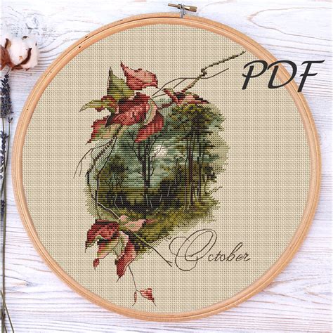 Cross stitch pattern pdf October cross stitch pattern pdf de | Inspire ...