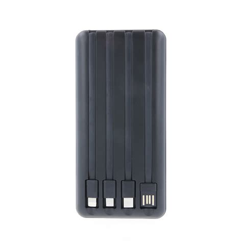 BATTERIE DE SECOURS SOLAIRE 10 000 MAH NOIRE 1 USB A OUT 1 USB C IN