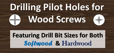 Pilot Hole Drill Bit Size Chart for Wood Screws | Woodworking Guides