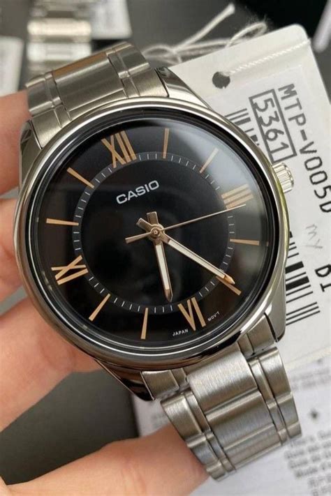 Đồng hồ Casio Standard MTP V005D 1B5UDF Máy quartz Dây kim loại