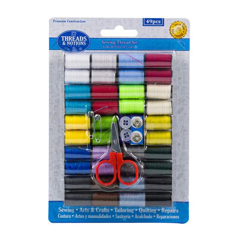 Wholesale 49pc Sewing Thread Set- Assorted Colors MULTICOLOR