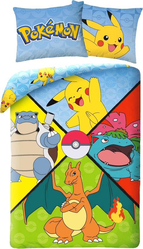 Halantex Pokemon POK 419BL Parure De Lit 100 Coton 140 X 200 Cm 70