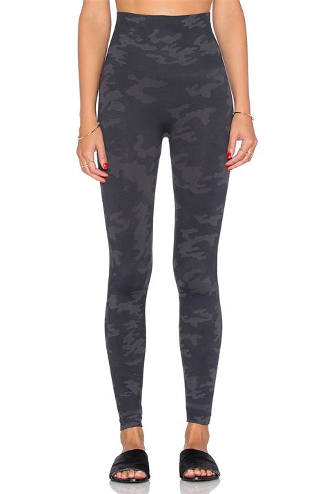 Spanx Synthetic Seamless Leggings In Black Camo Black Lyst