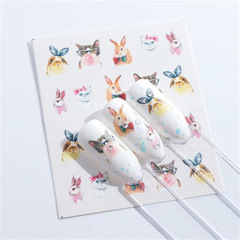 White Flowers Nail Art Stickers