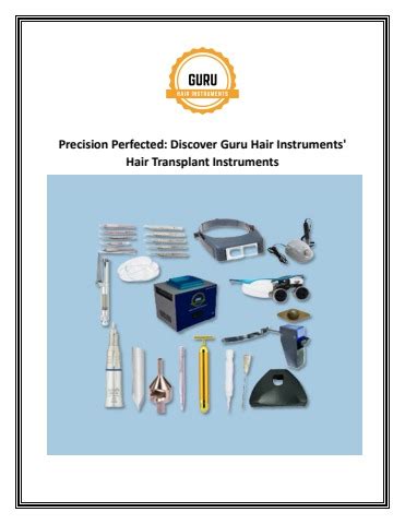 Precision Perfected Discover Guru Hair Instruments Hair Transplant