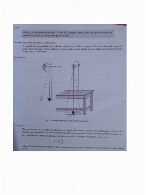 Using A Simple Pendulum, Plot L-T and L-7 Graphs. Hence, Find The ...