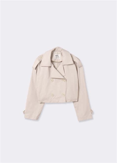 TRENCHCOAT CROPPED DOUBLE BREASTED