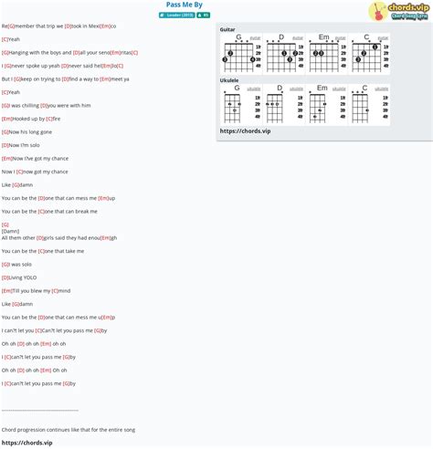 Chord Pass Me By Tab Song Lyric Sheet Guitar Ukulele Chords Vip