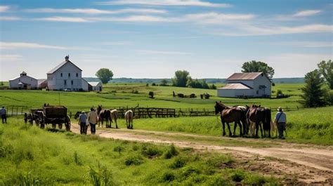 Premium Photo | Authentic Amish Lifestyle Unity in Simplicity