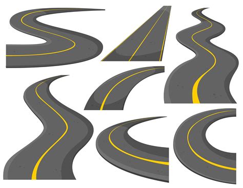 Different pattern of roads 373536 Vector Art at Vecteezy