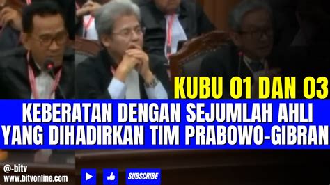 Panas Kubu 01 Dan 03 Keberatan Dengan Sejumlah Ahli Yang Dihadirkan