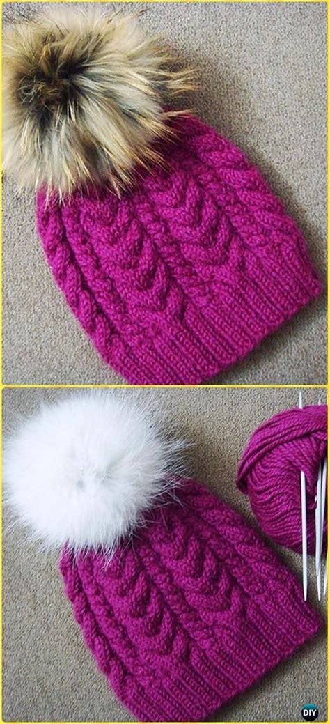 knit wine cable hat  pattern knit beanie hat  patterns