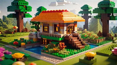 Lego Minecraft Mushroom House - Mushroom Growing