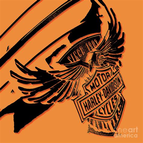 Harley Davidson tank logo artwork Digital Art by Drawspots ...