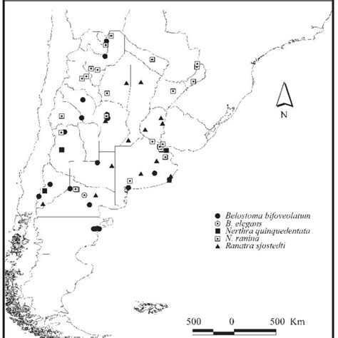 Mapa De Distribución De Las Familias Nepidae Belostomatidae E