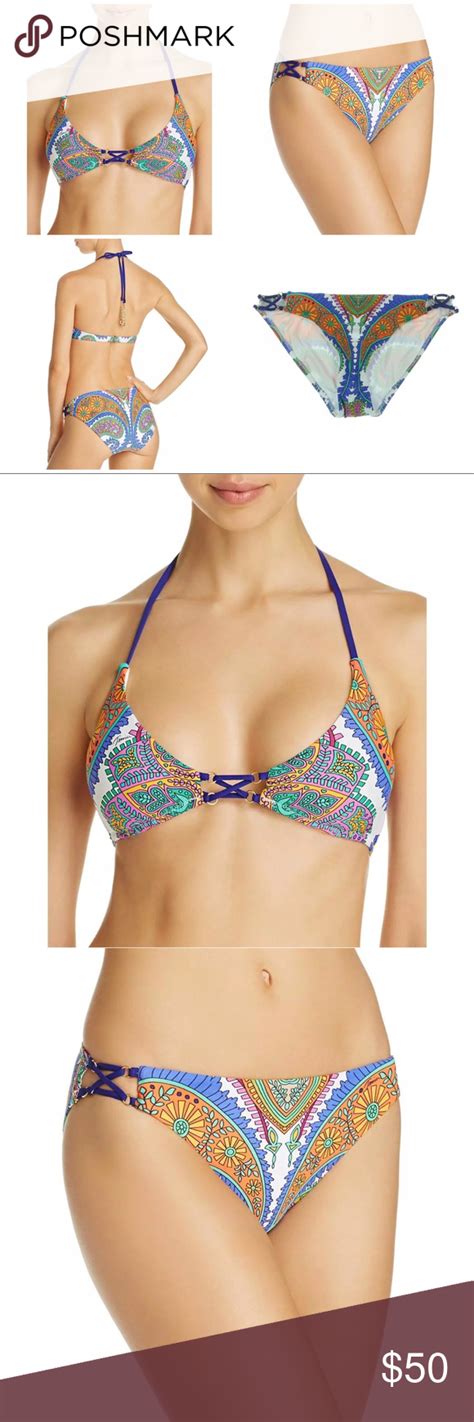 NEW TRINA TURK TWO PIECE BIKINI PAISLEY SIZE 10 Trina Turk Two