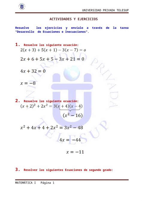 Doc Inecuaciones Y Ecuaciones Dokumen Tips