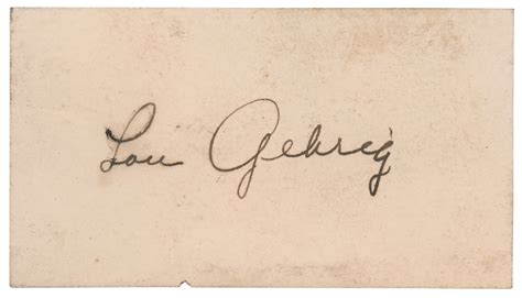 Lou Gehrig Signature Rr Auction