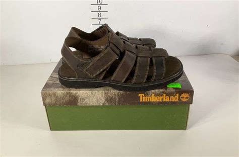 Men’s Timberland leather sandals. Size 10. - Hash Auctions