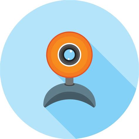 Icono De Sombra Larga Plana De Comunicaci N De Video Vector En