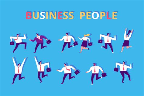 Business People Flat Vector Set By Vectorart Thehungryjpeg