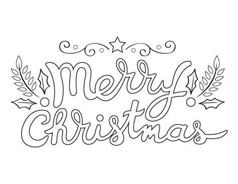 Merry Christmas Logo Coloring Pages