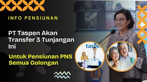 PT Taspen Bakal Transfer 3 Tunjangan Ini Untuk Pensiunan PNS Yang Sudah