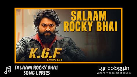 Salaam Rocky Bhai Song Lyrics Kgf Telugu Movie Lyricology In