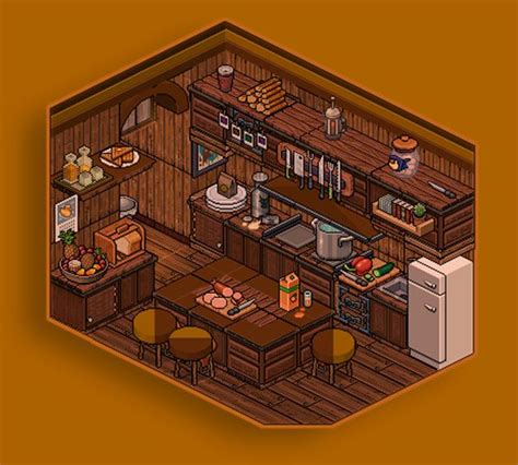 Habbo Kitchen Habbo Habblet Arte isométrica