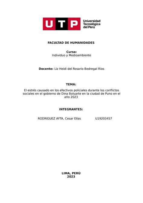 Semana Estructura Para El Informe Final Ptf Matematicas Utp