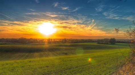 Sunset Open Field Wallpapers - 4k, HD Sunset Open Field Backgrounds on ...