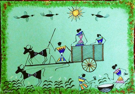 Warli Painting On Handmade Paper