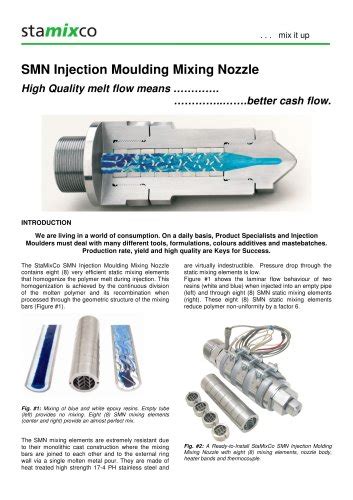 Injection Molding Mixing Nozzle Stamixco Ag Pdf Catalogs