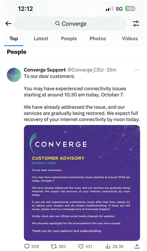 Converge Nationwide Outage update as of 11:30am : r/ConvergePH