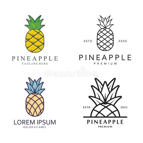 Vector Pineapple Fruit Logo Template Pineapple Fruit Creative Logo Icon Stock Vector