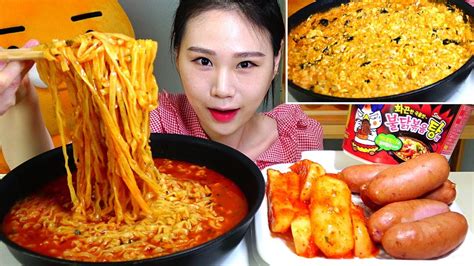 불닭볶음탕면 치즈계란라면죽 먹방 Mukbang Youtube