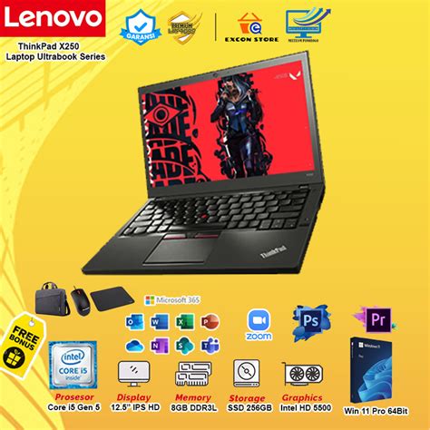 Jual Laptop Gaming Dan Editing Lenovo Thinkpad X250 Core I5 Gen 5 SSD